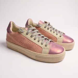 P448 Metallic Suede Low Top Sneakers